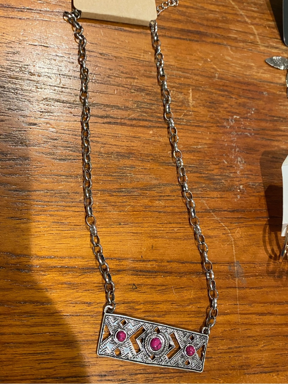 3 for $10 16 inch Necklace w/fuchsia accents